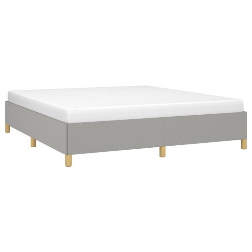 Boxspring sengeramme 160×200 cm i stof - lysegrå