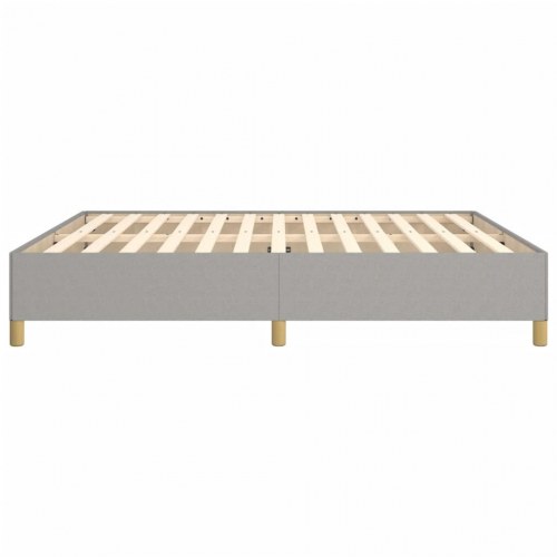 Boxspring sengeramme 160×200 cm i stof - lysegrå