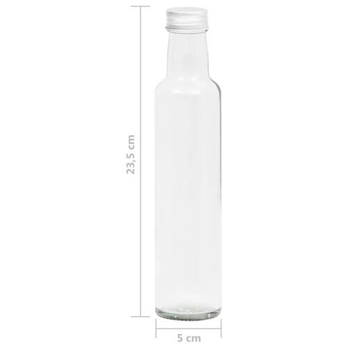 Små glasflasker med skruelåg 10 stk. 260 ml