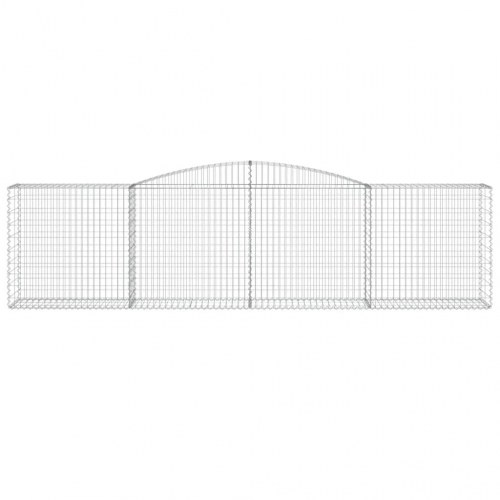 Buede gabionkurve - 10 stk. 400×50×100/120 cm i galvaniseret jern