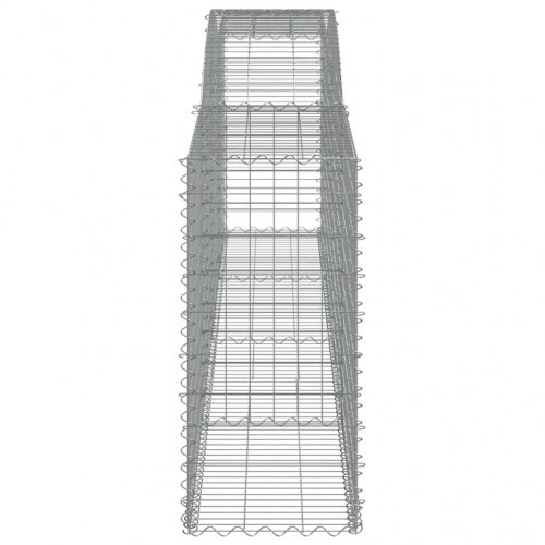 Buede gabionkurve - 10 stk. 400×50×100/120 cm i galvaniseret jern