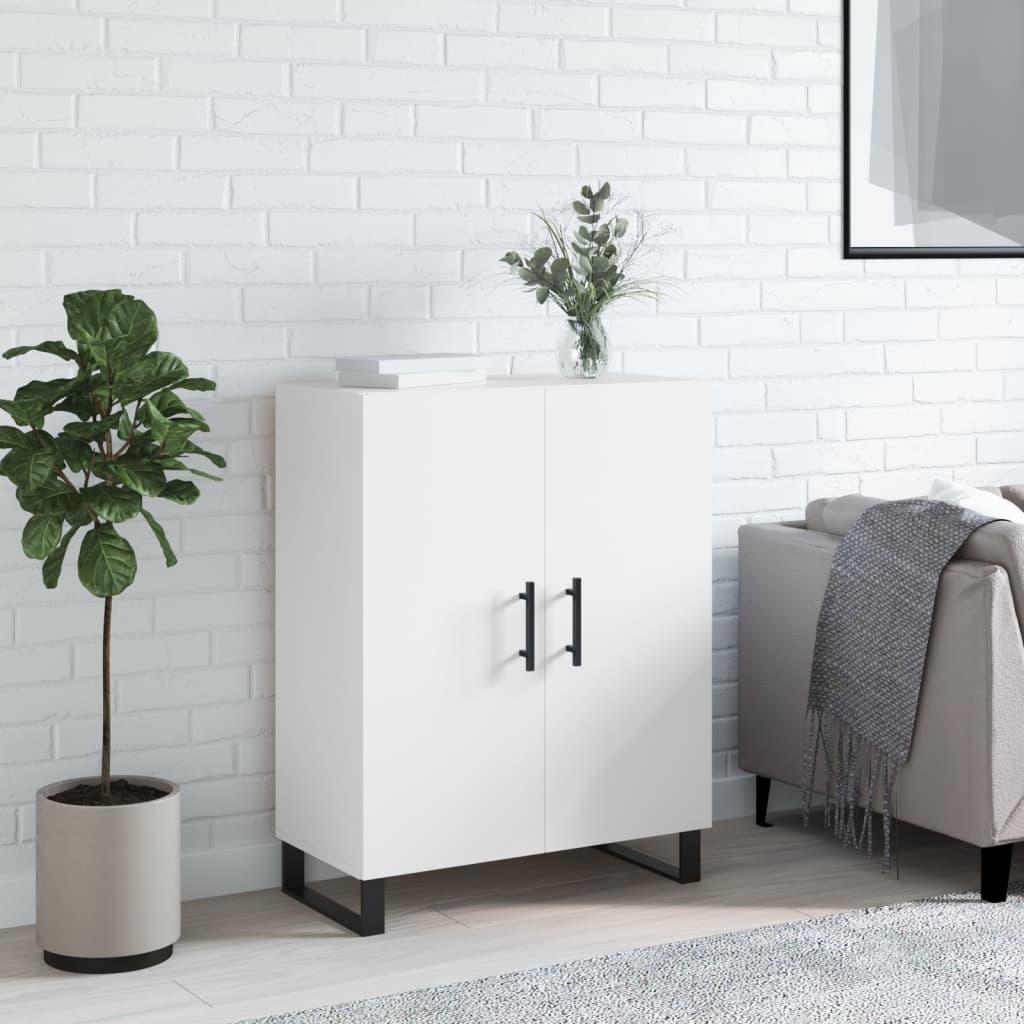 Skænk i hvid - 69,5 × 34 × 90 cm, konstrueret træ