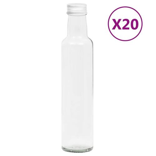 Små glasflasker med skruelåg 20 stk. 260 ml