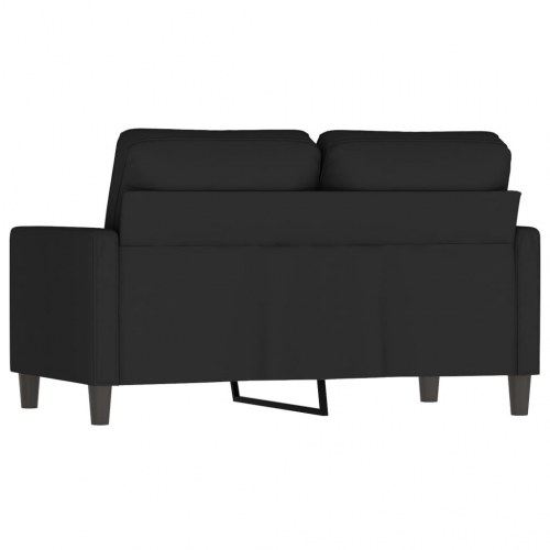 2-personers sofa i sort fløjl - sædebredde 120 cm