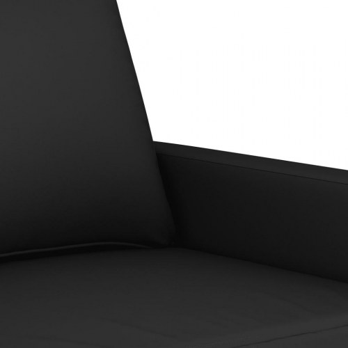 2-personers sofa i sort fløjl - sædebredde 120 cm