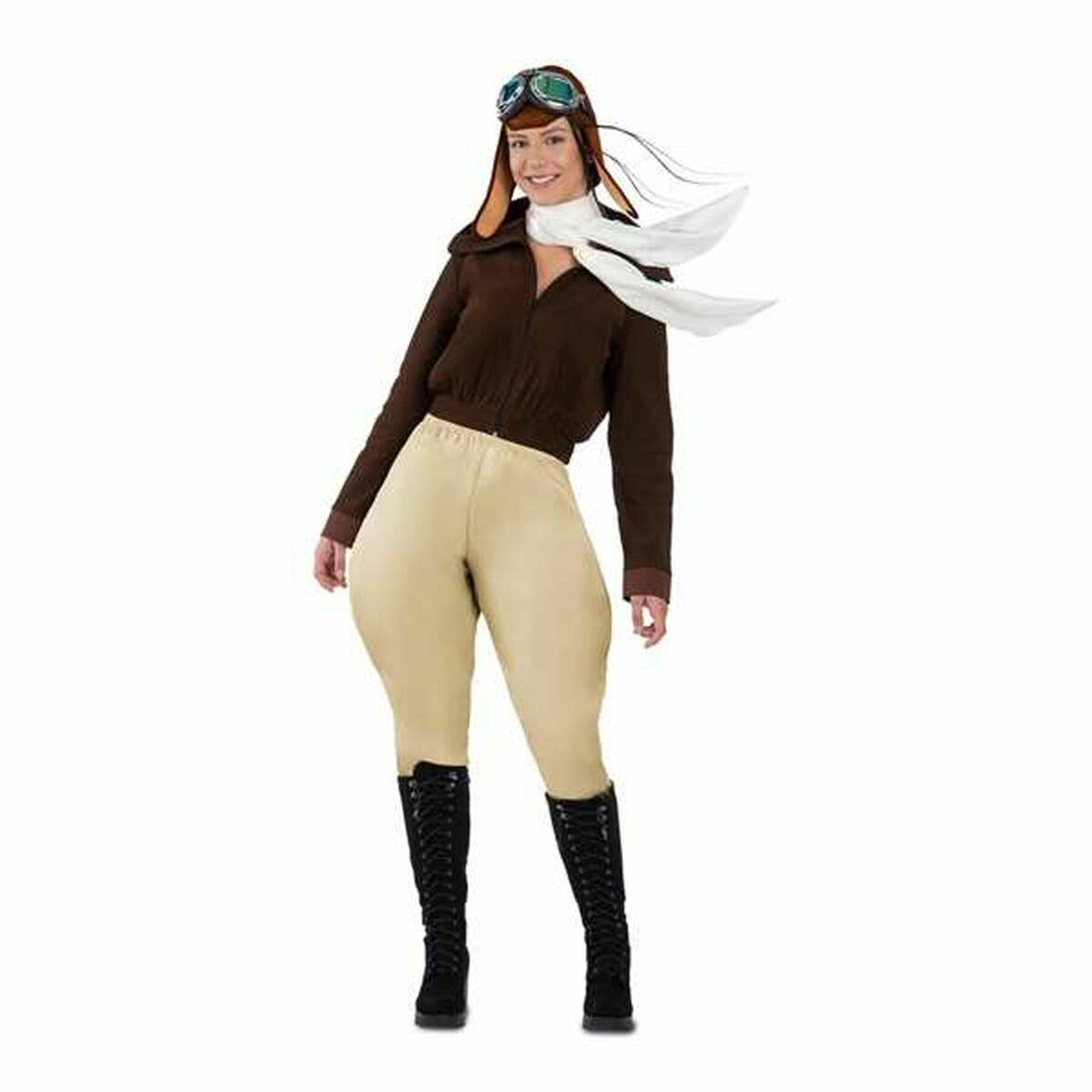 Kostume til voksne Pilot Brun S