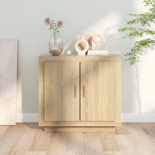 Skænk 80x40x75 cm konstrueret træ sonoma-egetræsfarve