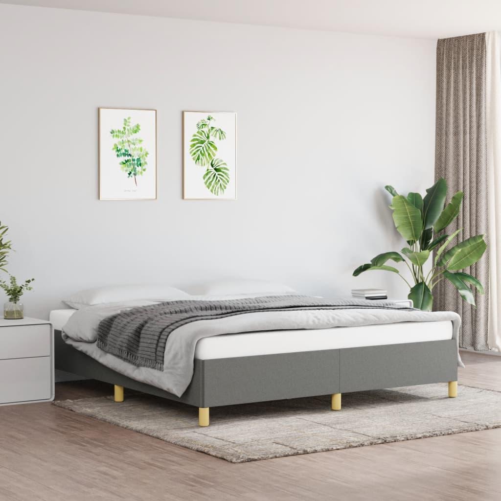 Sengeramme Til Kontinentalseng 160x200 Cm Stof Mørkegrå