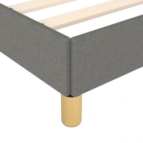 Boxspring sengeramme 160×200 cm i stof - mørkegrå