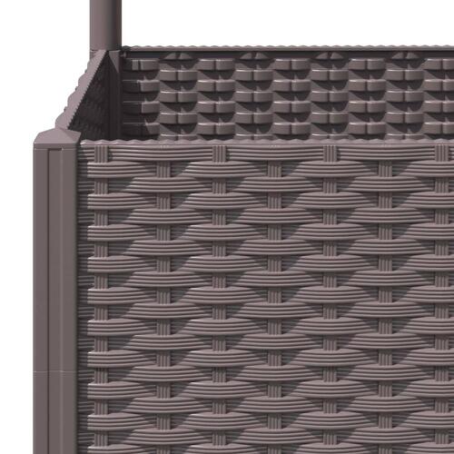 Plantekasse med espalier 80x40x136 cm PP brun