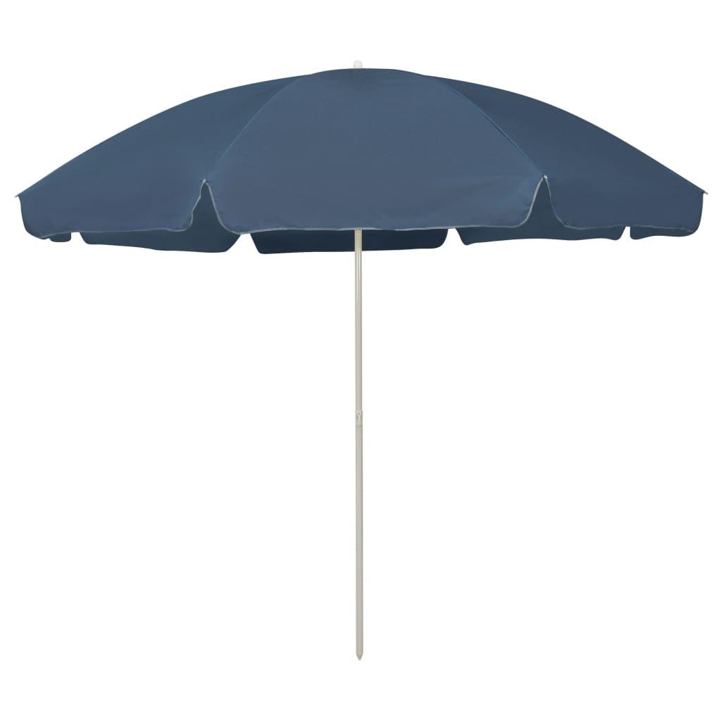 Strandparasol 300 cm blå