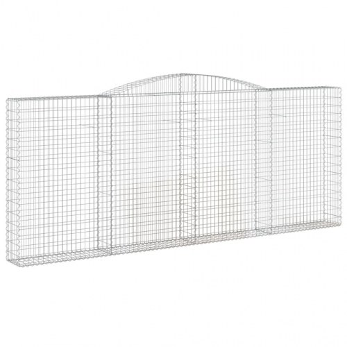 Buede gabionkurve 3 stk. 400x30x160/180 cm galvaniseret jern