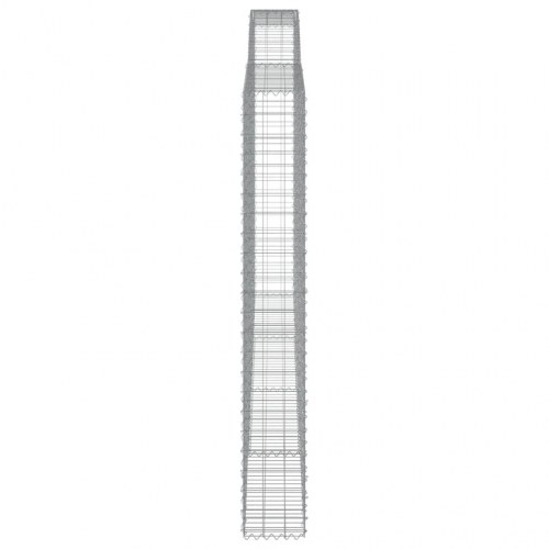 Buede gabionkurve 4 stk. - 400×30×220/240 cm i galvaniseret jern