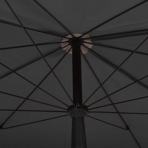 Parasol med stang 200x130 cm antracitgrå