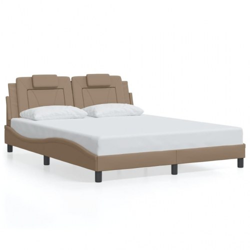 Sengeramme Viana med LED uden madras 160 x 200 cm - cappuccino