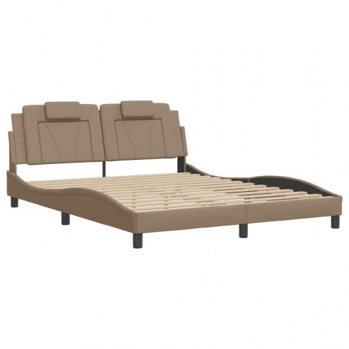 Sengeramme Viana med LED uden madras 160 x 200 cm - cappuccino