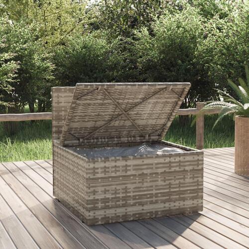 Midtermodul til havesofa med hynde 57x57x56 cm polyrattan grå