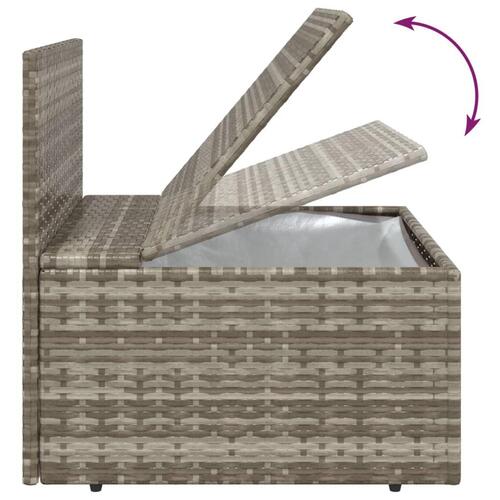 Midtermodul til havesofa med hynde 57x57x56 cm polyrattan grå
