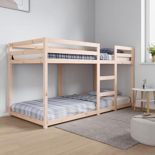 Køjeseng uden madras 90x200 cm massivt fyrretræ