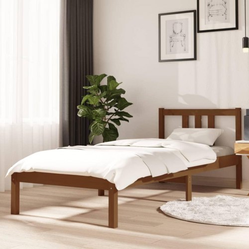 Sengeramme 75×190 cm - Small Single i massivt fyrretræ, gyldenbrun