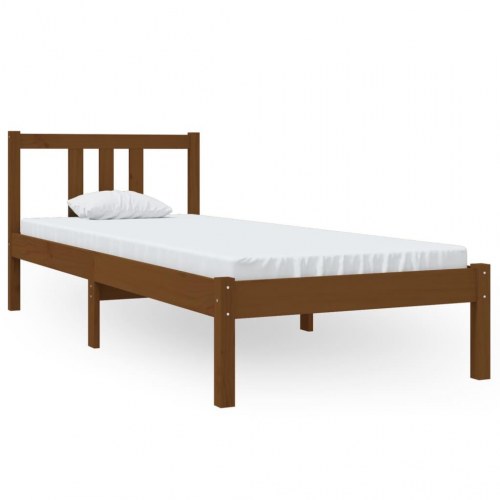 Sengeramme 75×190 cm - Small Single i massivt fyrretræ, gyldenbrun