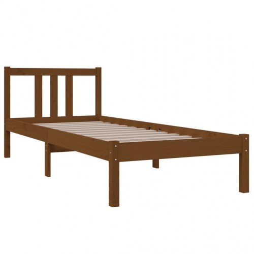 Sengeramme 75×190 cm - Small Single i massivt fyrretræ, gyldenbrun