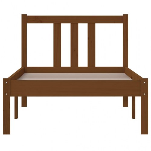 Sengeramme 75×190 cm - Small Single i massivt fyrretræ, gyldenbrun