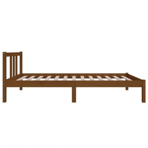 Sengeramme 75×190 cm - Small Single i massivt fyrretræ, gyldenbrun