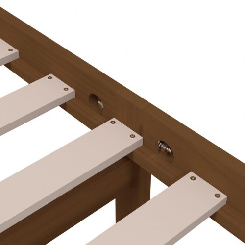 Sengeramme 75×190 cm - Small Single i massivt fyrretræ, gyldenbrun