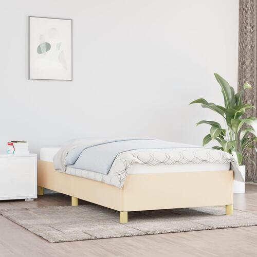 Sengeramme uden madras Creme 100x200 cm Stof