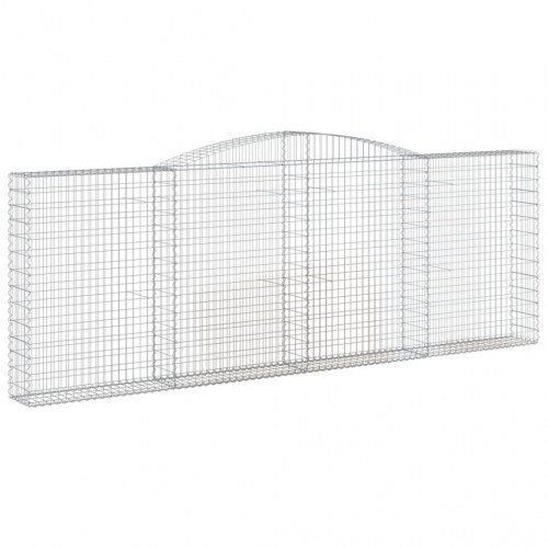 Buede gabionkurve - 2 stk. 400×30×140/160 cm i galvaniseret jern