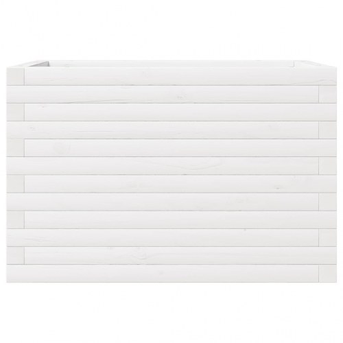 Plantekasse 70x40x46 cm massivt fyrretræ hvid
