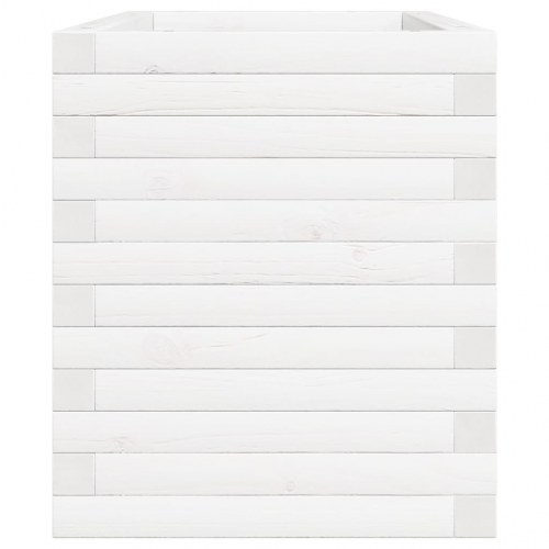 Plantekasse 70x40x46 cm massivt fyrretræ hvid