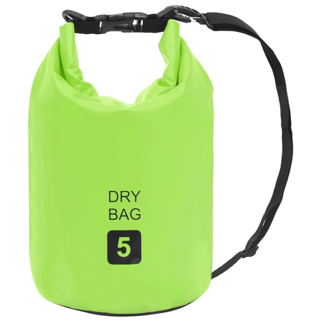 Vandtæt tørpose 5 l PVC grøn