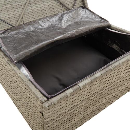 3-personers havesofa med hynder polyrattan grå