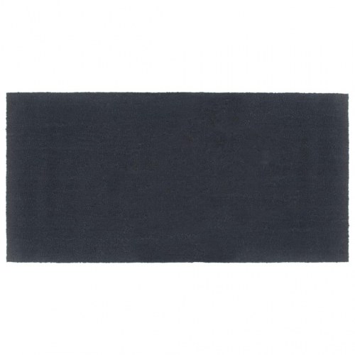 Dørmåtte 100×200 cm i tuftet coir - mørkegrå med skridsikker PVC-bagside