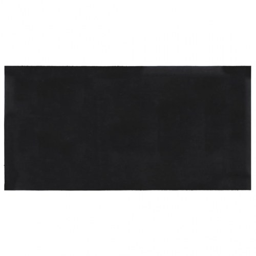 Dørmåtte 100×200 cm i tuftet coir - mørkegrå med skridsikker PVC-bagside