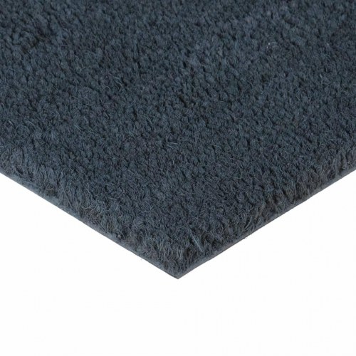 Dørmåtte 100×200 cm i tuftet coir - mørkegrå med skridsikker PVC-bagside