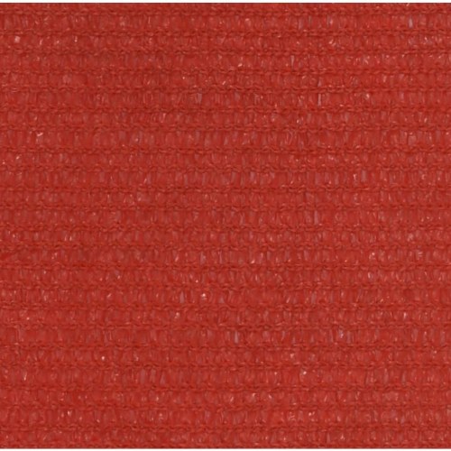 Solsejl i HDPE 3 × 6 m - rektangulært, rød, 160 g/m²