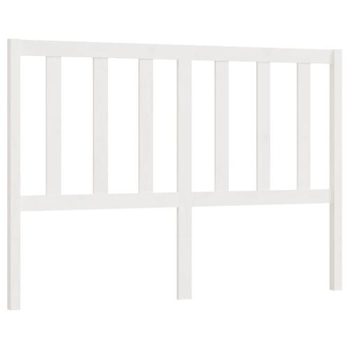 Sengegærde 146x4x100 cm massivt fyrretræ hvid