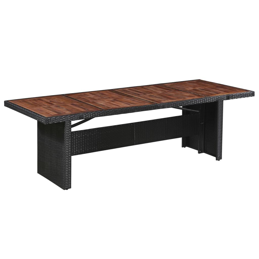 Havebord I Polyrattan Og Massivt Akacietræ 240 X 90 X 74 Cm