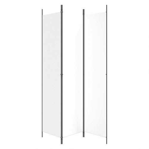 3-panels rumdeler i stof - hvid, 150 x 220 cm