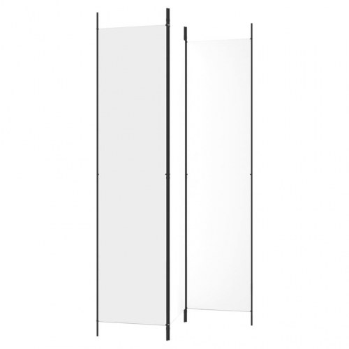 3-panels rumdeler i stof - hvid, 150 x 220 cm