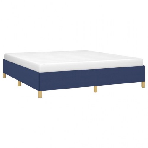 Boxspring sengeramme 160×200 cm i stof - blå