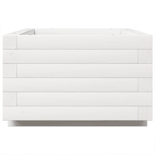 Plantekasse i massivt fyrretræ 70 x 40 x 26,5 cm - hvid