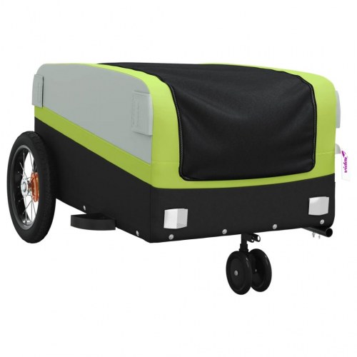 Cykelanhænger 30 kg - jern, sort/grøn