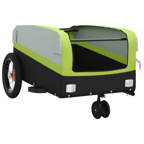Cykelanhænger 30 kg - jern, sort/grøn