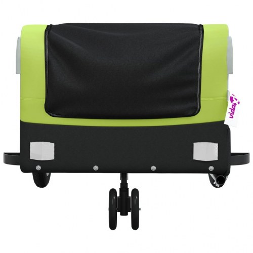 Cykelanhænger 30 kg - jern, sort/grøn