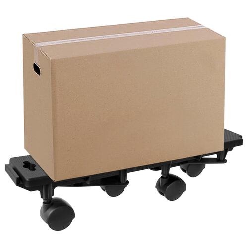 Møbelhunde 6 stk. med 4 hjul 170 kg polypropylen sort