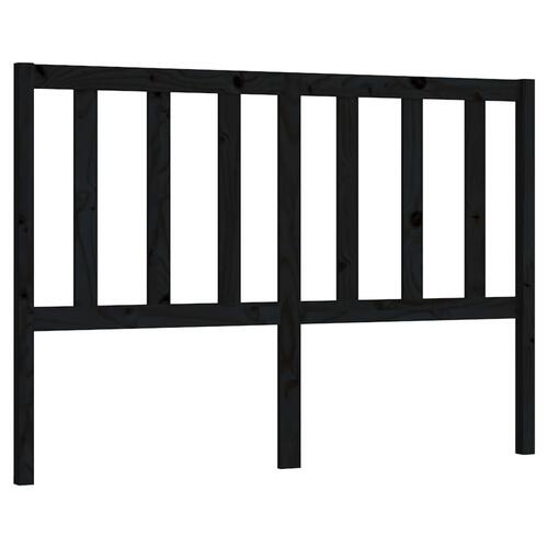Sengegærde 146x4x100 cm massivt fyrretræ sort
